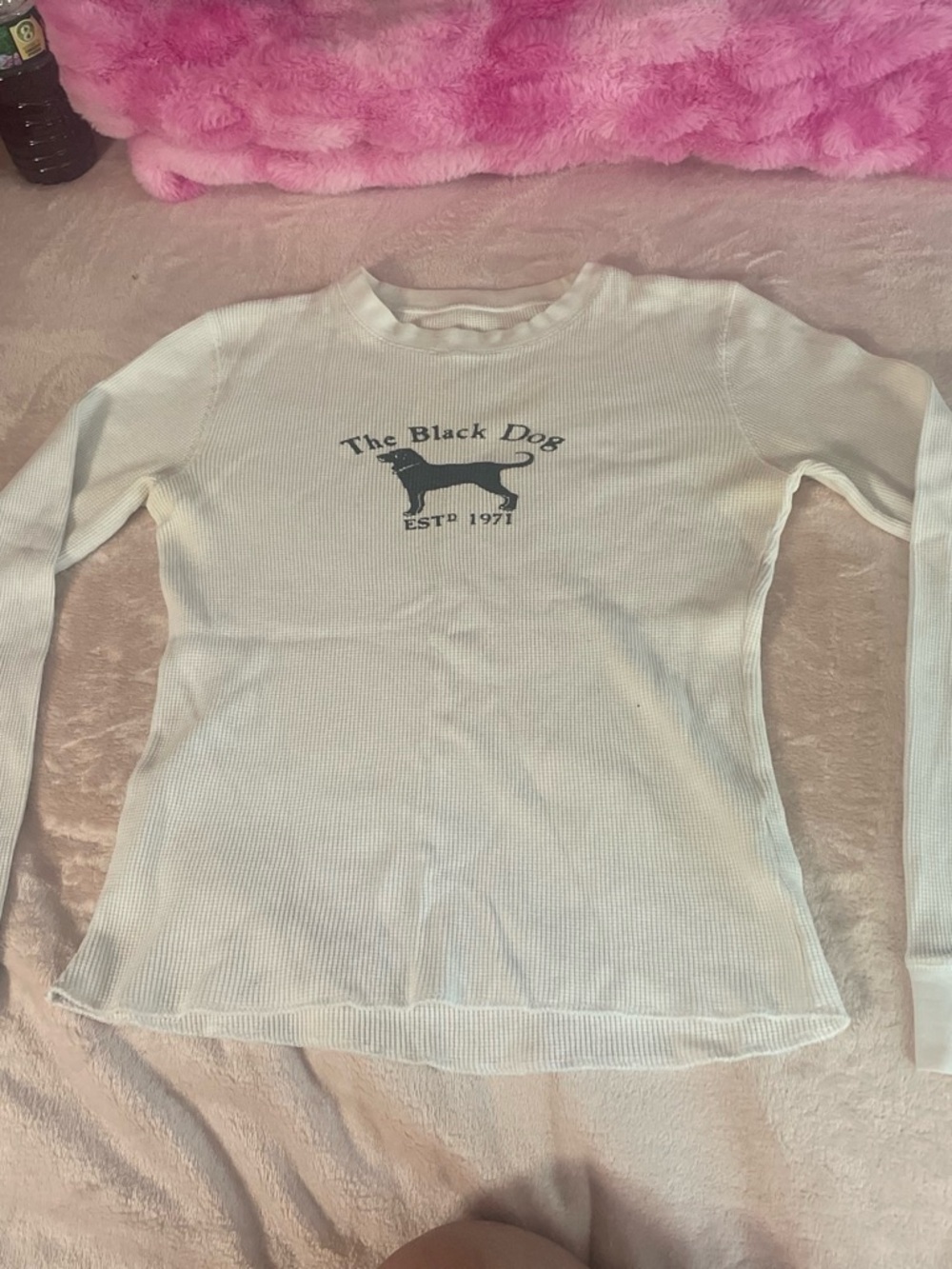 The Black Dog Cream Ribbed Long-Sleeve Women's Top